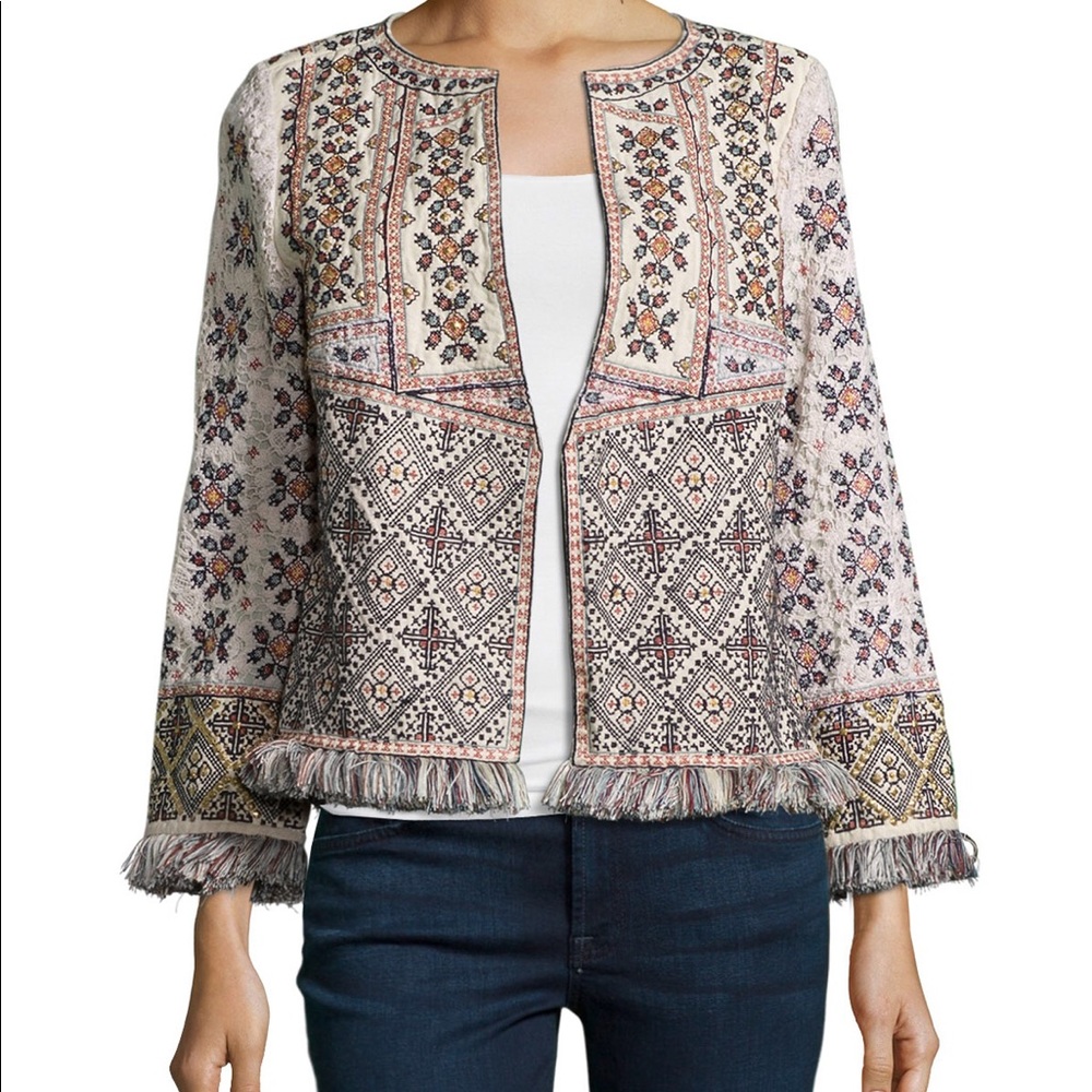 Calypso St. Barths Embellished Fringe Jacket